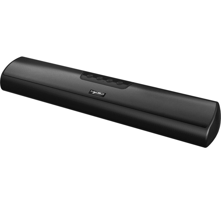HXSJ Q3 Soundbar PC Speaker - AUX / Bluetooth sans fil - pour ordinateurs de bureau / ordinateurs portables / téléviseurs intelligents / équipements de projection - Noir