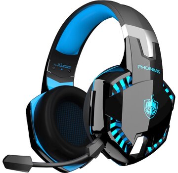 Phoinikas Casque gaming PHOINIKAS G2000 - Bluetooth - avec microphone - Noir/bleu