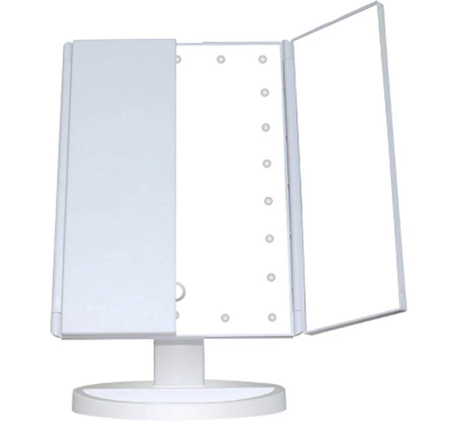 Fuegobird Make Up Mirror with Illumination - Dimmable- Vanity - For Makeup - Incl. 10x Magnification - with Organiser - LED