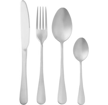 Dymund® Dymund® Set de couverts - 6 Person Cutlery - (24 pcs) - Shiny Cutlery Sets - Incl. Cutlery tray - Stainless steel - Silver