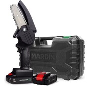 Mardin Mardin - Mini tronçonneuse - Scie d'élagage - 2 Batteries - Mallette incluse - Noir