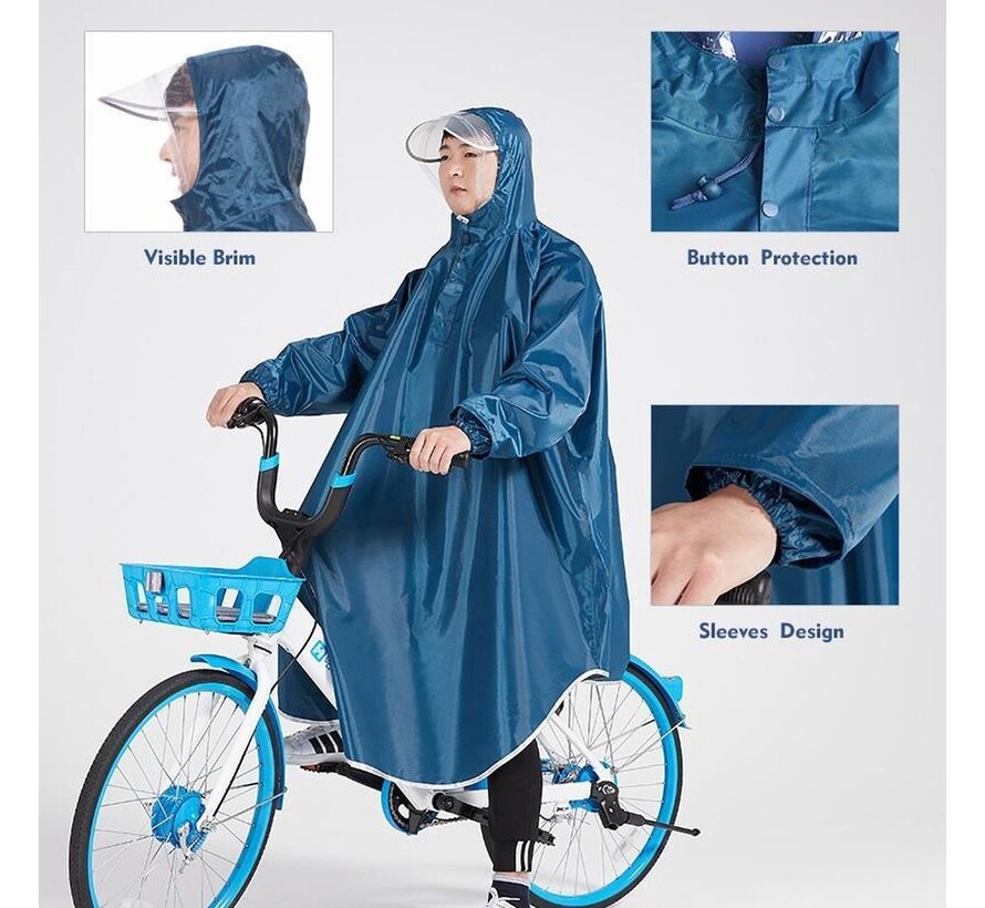 Fuegobird - Poncho Pluie - Vélo Randonnée Moto - Poncho Extérieur - Poncho Qualité - Taille unique - Unisexe Cyan