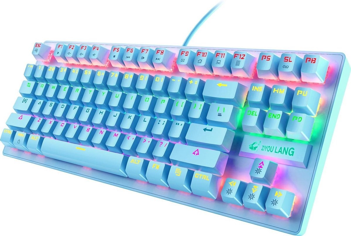 Clavier mécanique de jeu K2 RGB - Convient à Windows/Mac - interrupteur bleu