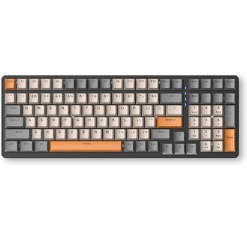 Fuegobird Fuegobird K3 Mechanical Gaming Keyboard - 100keys - Red Switch - QWERTY - Mechanical RGB Backlight Keyboard - Grey/Orange