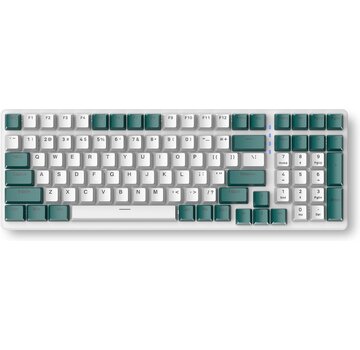 Fuegobird Fuegobird K3 Mechanical Gaming Keyboard - 100keys - Red Switch - QWERTY - Mechanical RGB Backlight Keyboard - White/Green