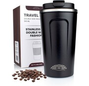 Nimma® Nimma® Thermos Cup - 500 ml - Tasse à café à emporter - acier inoxydable - Noir