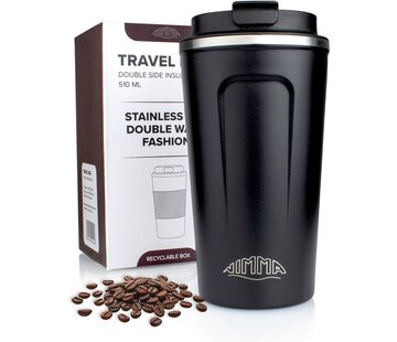 Nimma® Nimma® Thermos Cup - 500 ml - Tasse à café à emporter - acier inoxydable - Noir