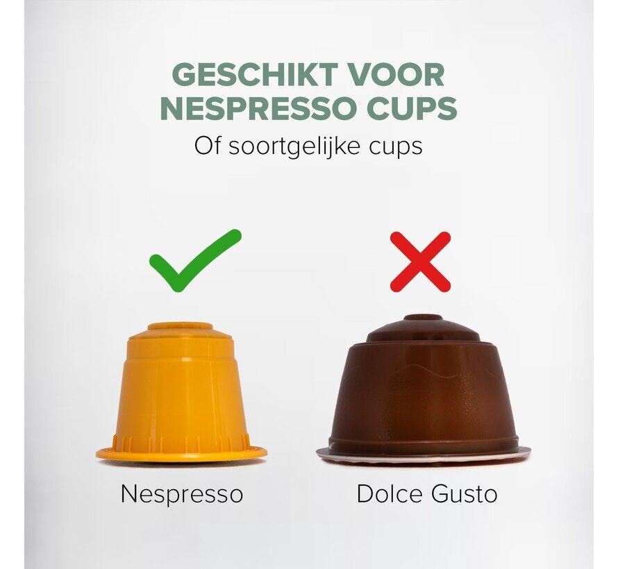Nimma Porte-capsules Nespresso - pour 60 capsules - Avec tiroir - Porte-tasses à café - Verre - Noir
