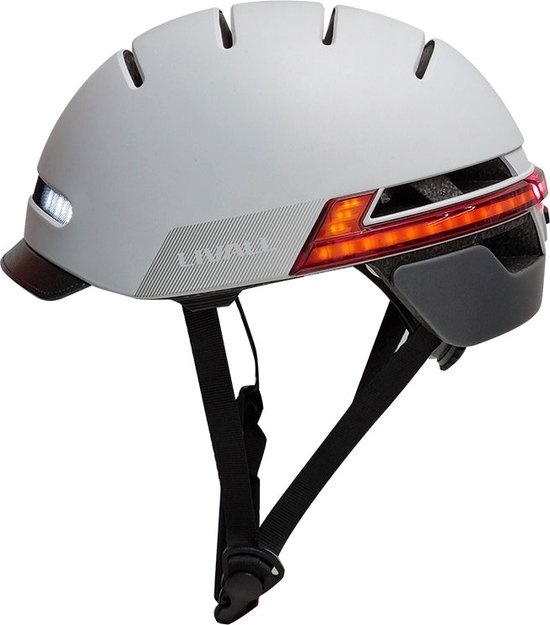 Casque de vélo intelligent - Livall BH51M Neo - Fonction SOS - Indicateur LED - Gris / Large