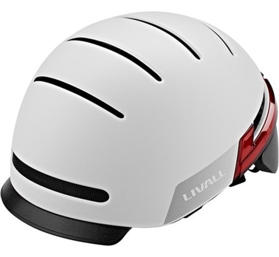 Livall BH51M Neo - Casque de vélo intelligent - Fonction SOS - Indicateur LED - Gris / Large