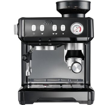 Solis Machine à espresso - Solis Grind & Infuse Compact 1018 - Acier inoxydable - Noir