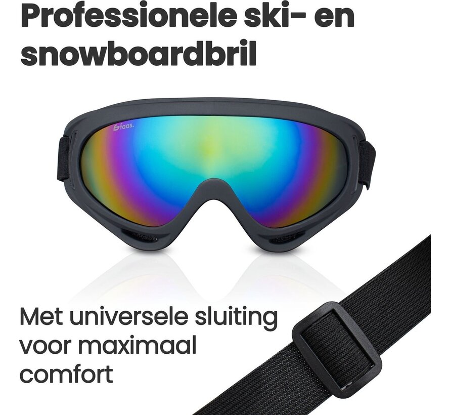 Masque de ski - Ajustable - Protection UV - Masque de snowboard - Femme / Homme - Multi