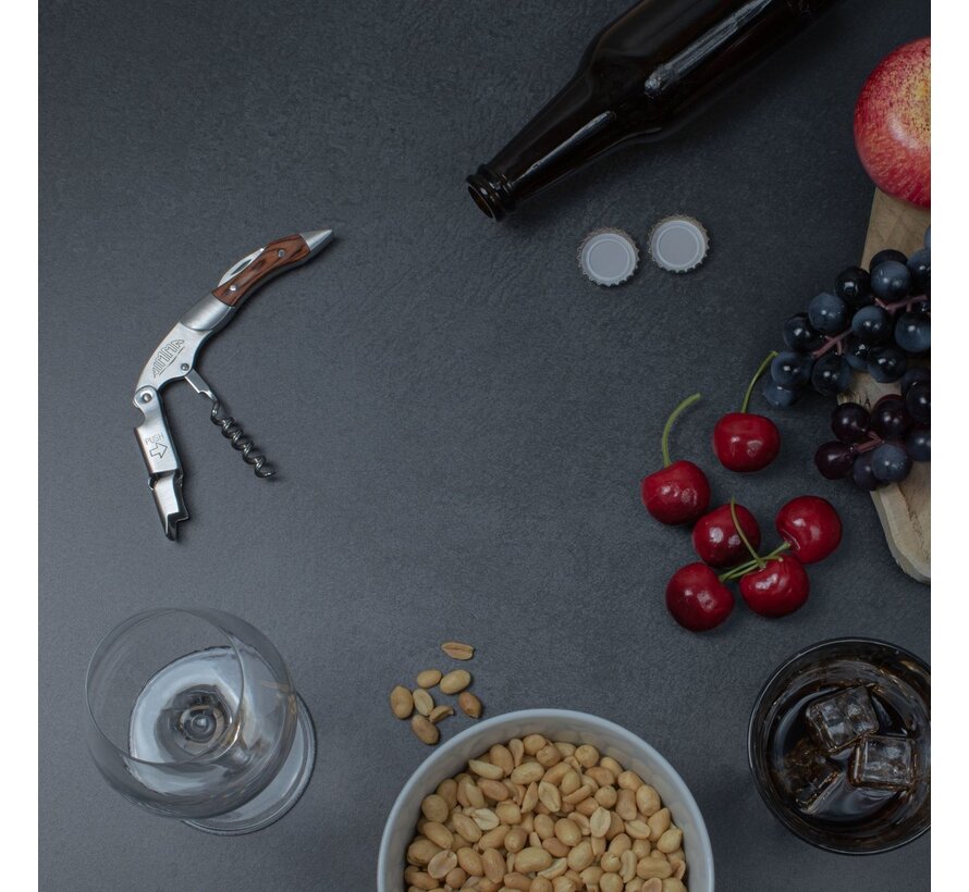 Nimma® Tire-bouchon - Multifonctionnel - Ouvre-bouteille - Couteau de serveur - Accessoires pour le vin et la bière - Ouvre-bouteille - acier inoxydable
