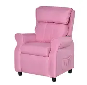 HOMdotCOM HOMCOM canapé enfant fauteuil enfant chaise relax réglable avec repose pieds pour 3-8 ans garçons et filles rose 58x53x70cm