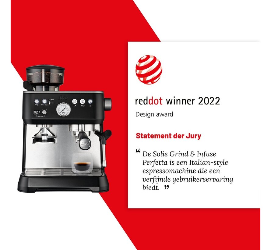 Machine à espresso Solis Grind & Infuse Perfetta 1019 - Machine à café à grains - Noir