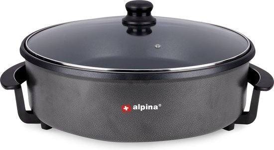 alpina Casserole - électrique - avec thermostat - XXL Ø 42cm - 1500W