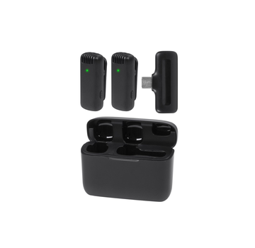 Nuvance Nuvance - Microphone sans fil - 2 pièces avec étui de chargement - Microphone Tie Pin - Usb C - Microphone Lavelier - Plug & Play