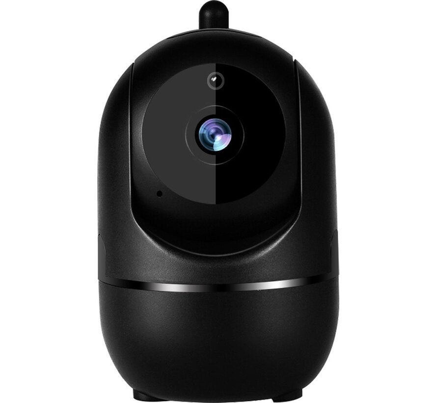 Caméra de sécurité - Caméra IP pour animaux de compagnie noire - Audio 2 voies - Détection de mouvement et de son - Vision nocturne - Internet câblé - sans fil - Caméra pour chiens - Stockage dans le nuage ou dans l'application