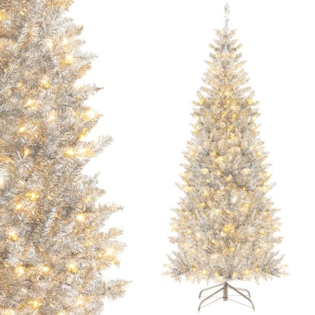 Sapin de Noël Coast avec lumières - 300 LED - 790 Branches - 180 cm - Silver