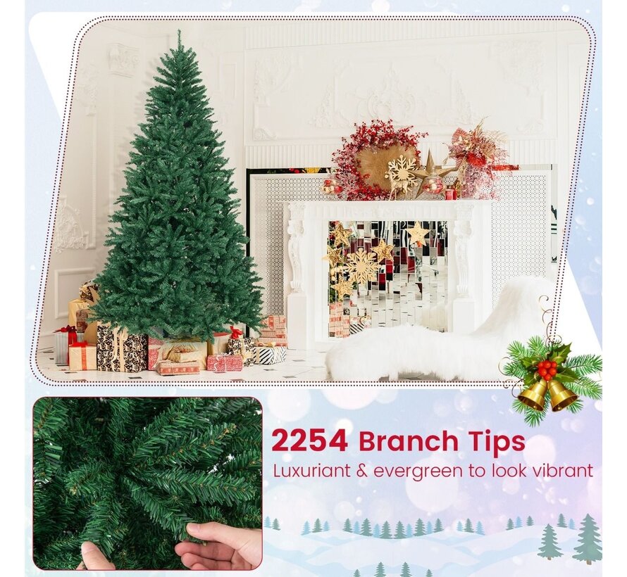 Sapin de Noël Coast - 2254 branches - 225 cm - Vert