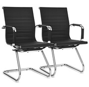Coast Coast Set de 2 chaises de bureau - Cuir PU - Max. 120 kg - Noir