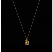 Laura Ferini Laura Ferini Collier pour femme Faccina Gold - Collier doré avec pendentif - Plaqué or jaune 18K - Collier - Collier - Bijoux - Accessoires - Collier pour femme avec pendentif