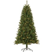 Giftsome Giftsome Christmas Tree - Arbre de Noël artificiel avec lumières Led - Branches pliables - Lumière blanche chaude - 215 CM - Vert