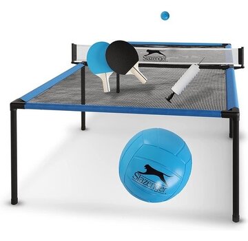 Slazenger Table de ping-pong Slazenger - Table de ping pong Solide et Pliante - balles de ping-pong, raquettes de ping-pong incluses - 240 x 120 x 63cm
