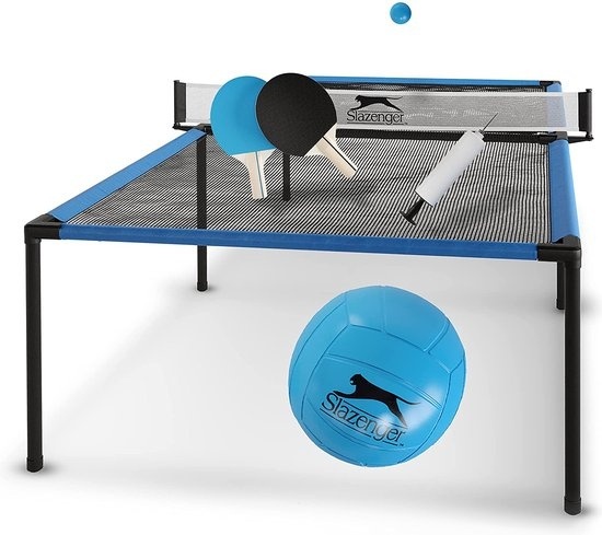 Table de ping-pong - Slazenger - balles de ping-pong et raquettes de ping-pong incluses - 240 x 120 x 63cm