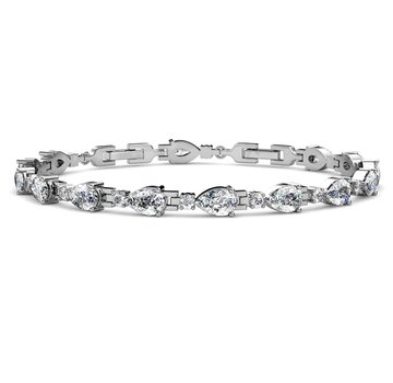 Yolora Yolora Bracelet Femme avec 12 Cristaux Kalpa Camaka - Argent - Plaqué or blanc 18K - Emballé cadeau