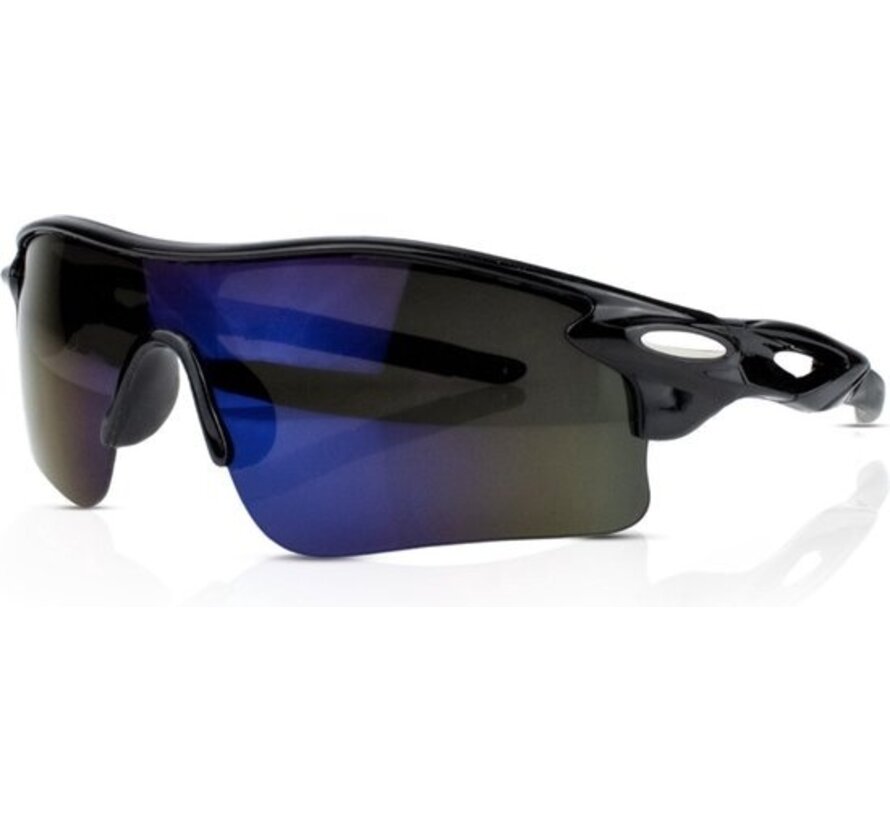 Lunettes de cyclisme - Lunettes de sport pour le cyclisme, le VTT, le vélo de route - Lunettes - Femme / Homme - Noir