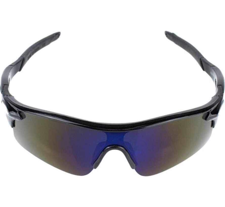 Lunettes de cyclisme - Lunettes de sport pour le cyclisme, le VTT, le vélo de route - Lunettes - Femme / Homme - Noir