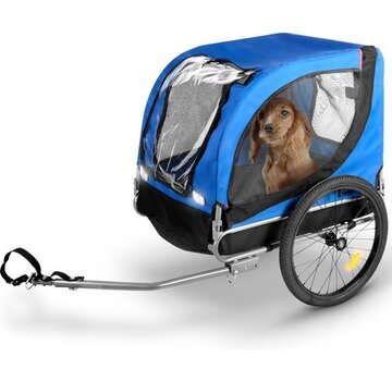 Bicycle Gear Bicycle Gear Remorque vélo pour chien - max 40 KG - Remorque vélo pour chien - Remorque chien pliable - Housse de pluie - Bleu
