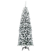 Coast Coast 180 cm sapin de Noël crayon avec neige épicéa artificiel avec pied en métal vert + blanc