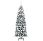 Coast 180 cm sapin de Noël crayon avec neige épicéa artificiel avec pied en métal vert + blanc
