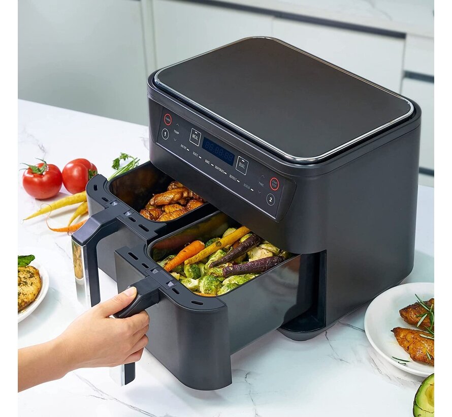 Niceey Double Airfryer XXL - 8L - 2460W - Noir