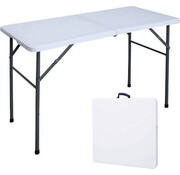 Goliving Table de Buffet Pliable Golivin  -Table pliante  pour jardin -Table de camping - Résistant aux intempéries122 x 60 x 74 cm - Blanc