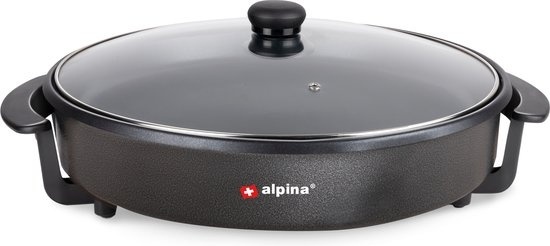 alpina Electric Dishpan - Casserole - Antiadhésive - 1500 W - Régulateur de température - Ø 40 cm