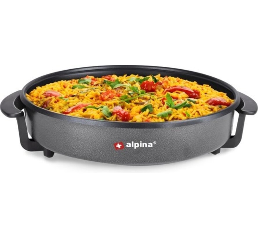 alpina Electric Dishpan - Casserole - Antiadhésive - 1500 W - Régulateur de température - Ø 40 cm