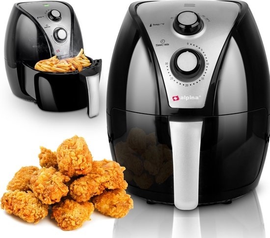 alpina Airfryer XL - Friteuse à air chaud 3.2L - 80 à 200°C - 1500W