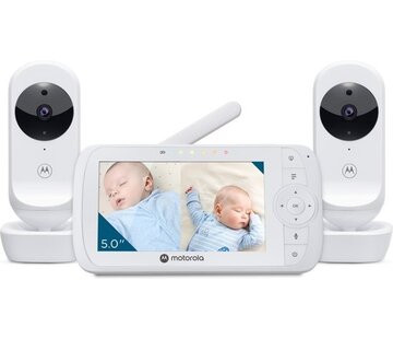 Motorola Nursery Motorola Nursery VM35-2 - Baby Monitor avec écran divisé de 5 pouces et 2 caméras - Vision nocturne - Microphone intégré