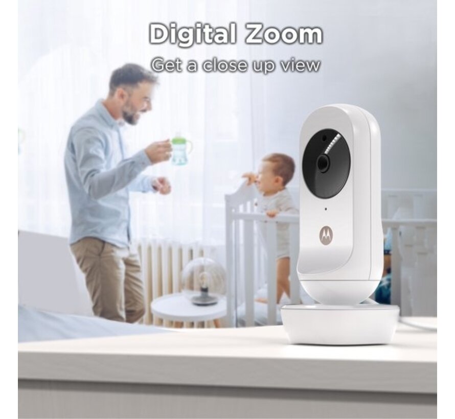 Motorola Nursery VM35-2 - Baby Monitor avec écran divisé de 5 pouces et 2 caméras - Vision nocturne - Microphone intégré