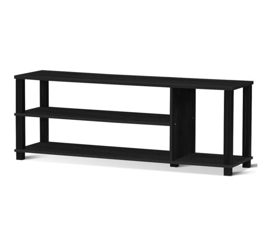 Coast TV Cabinet Modern - Modèle ouvert - 110 x 30 x 41 cm - Noir