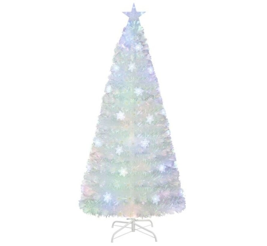 Sapin de Noël Coast - 180 cm - Illuminé - Fibre de verre - Blanc