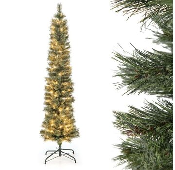 Coast Coast Artificial Christmas Tree Pencil Shape - 105 LED - 180 cm - Vert