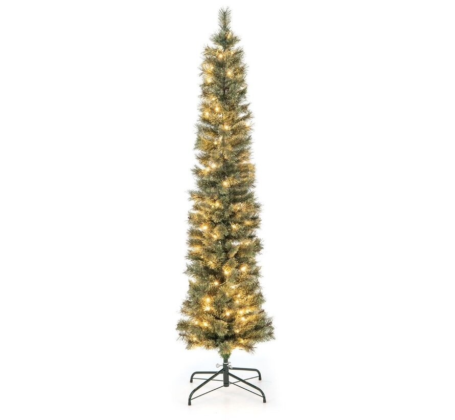 Coast Artificial Christmas Tree Pencil Shape - 105 LED - 180 cm - Vert