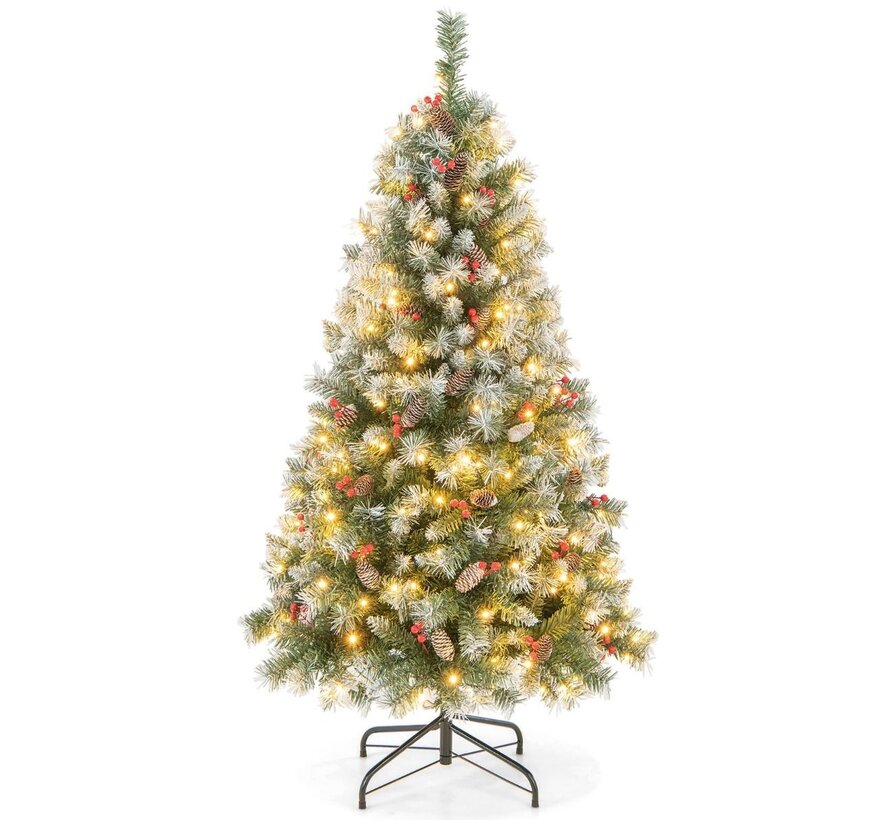 Coast Artificial Christmas Tree 150 cm - Avec neige et 200 lumières LED - Vert / Blanc