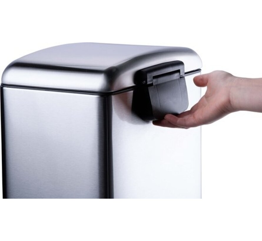 Dirt Devil Pedal bin 20 litres - Poubelle - acier inoxydable - Silver