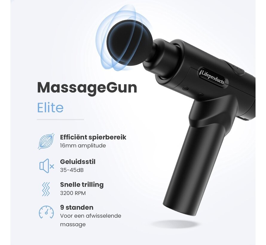 Lifeproducts Massage Gun Elite - Massage Gun Professional - Massage Gun