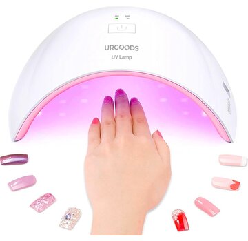 URGOODS Lampe LED UV pour ongles en gel - Lampe pour peinture en gel - Lampe LED pour ongles - 24W Economie d'énergie - Blanc